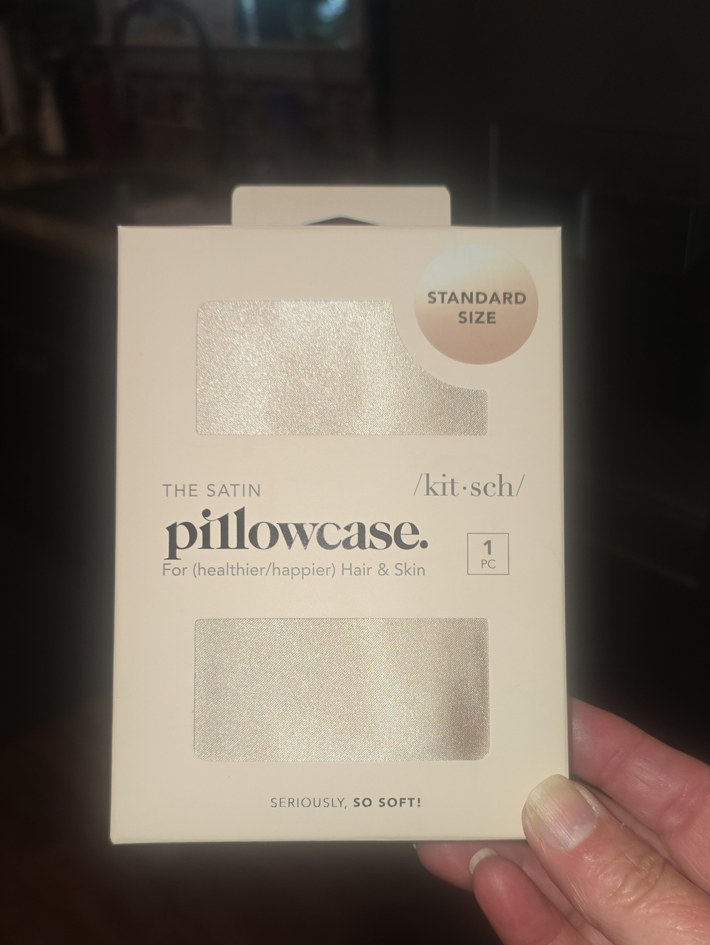 Kitsch Satin Pillowcase in Champagne Pink